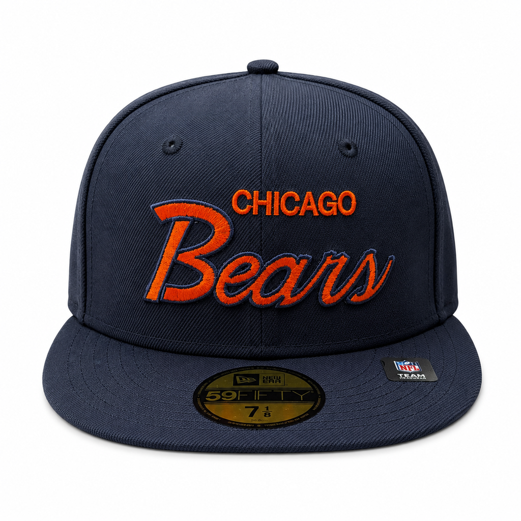 Chicago Bears Griswold Deep Navy New Era 59FIFTY Fitted Hat product image 2, provided for visual reference and product