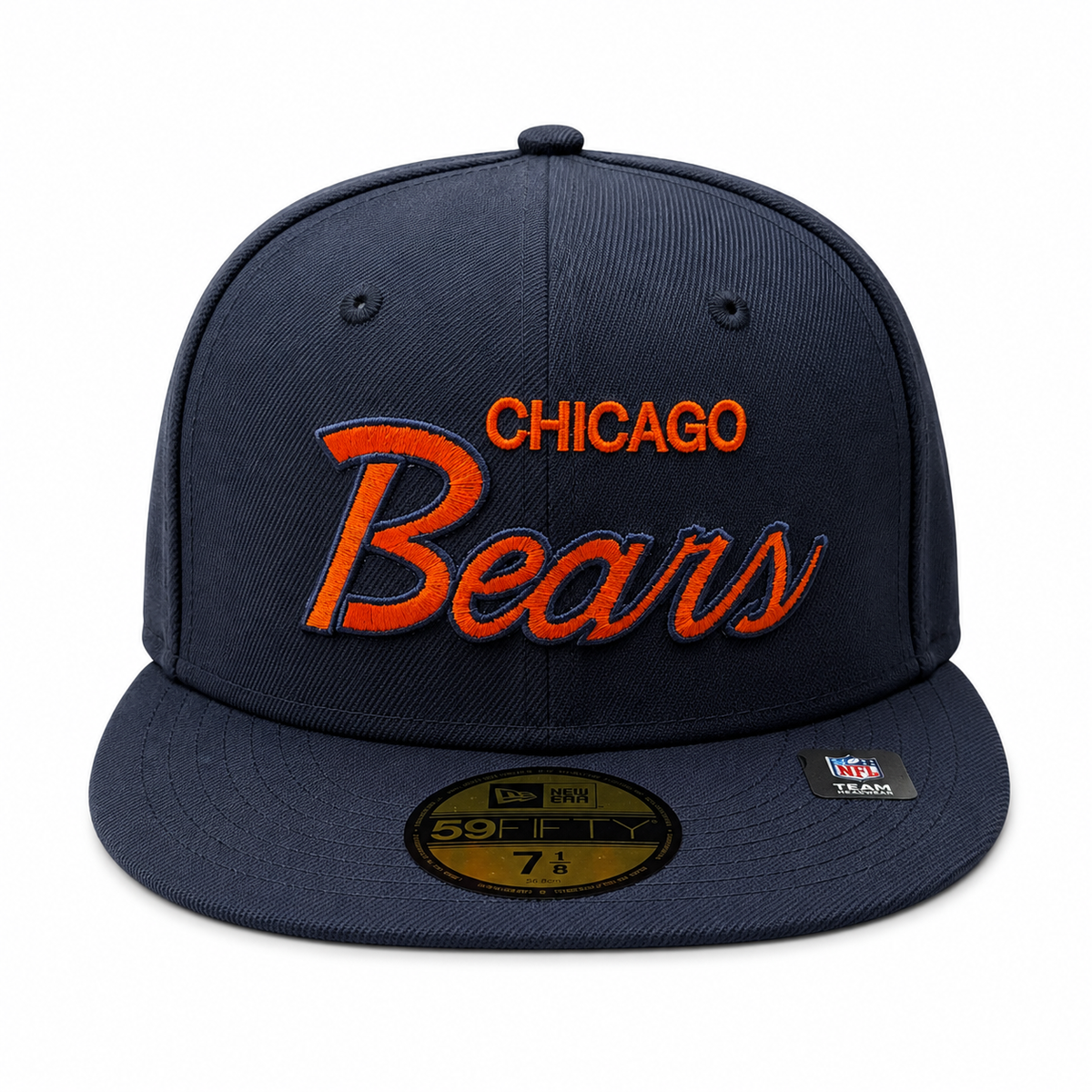 Chicago Bears Griswold Deep Navy New Era 59FIFTY Fitted Hat product image 2, provided for visual reference and product