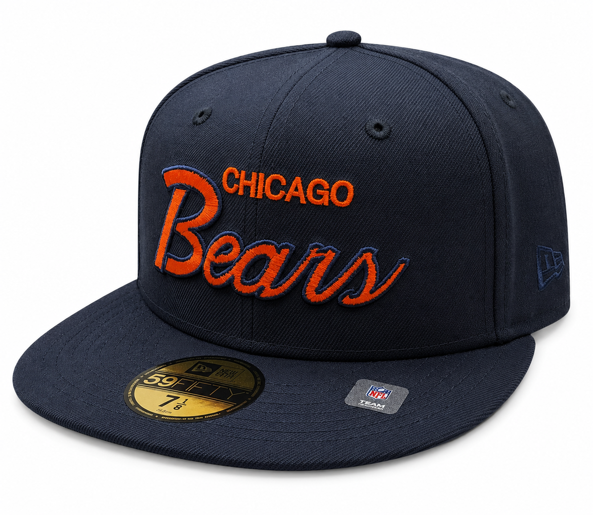 Chicago Bears Griswold Deep Navy New Era 59FIFTY Fitted Hat product image 3, provided for visual reference and product