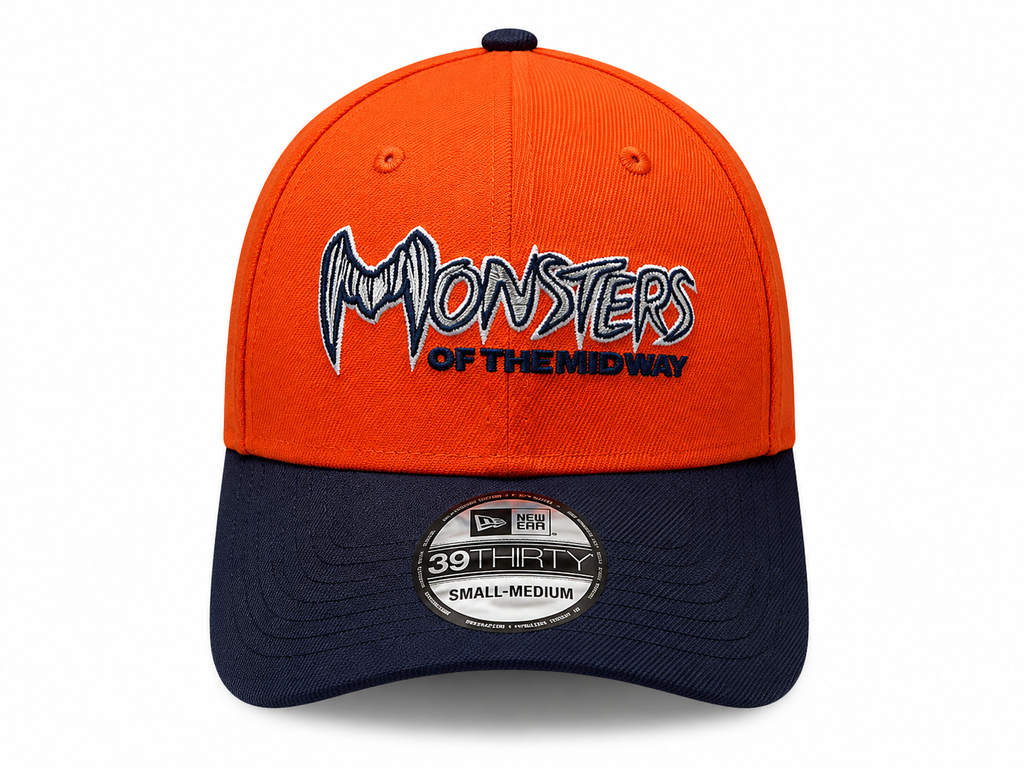 Chicago Bears New Era Gridiron Collection 2 Tone Orange Navy Monsters 39THIRTY Flex Hat product image 2, provided for visual