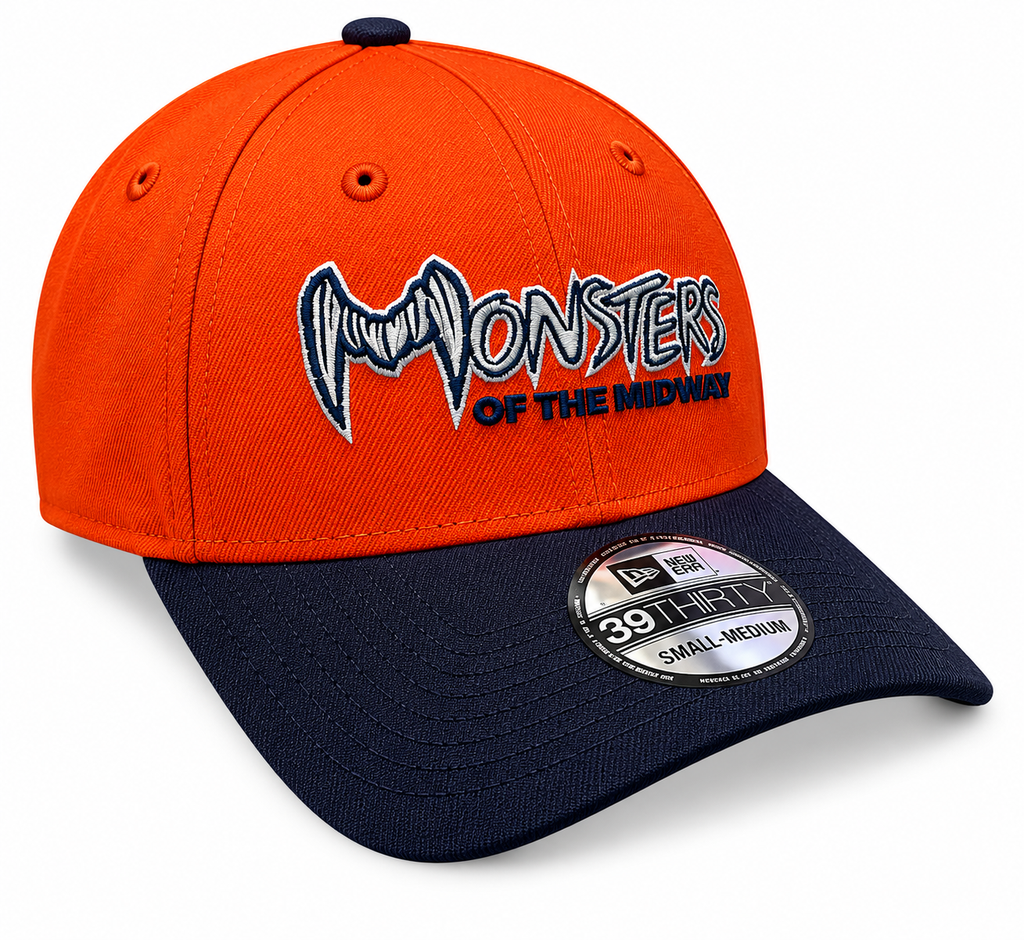 Chicago Bears New Era Gridiron Collection 2 Tone Orange Navy Monsters 39THIRTY Flex Hat product image 3, provided for visual