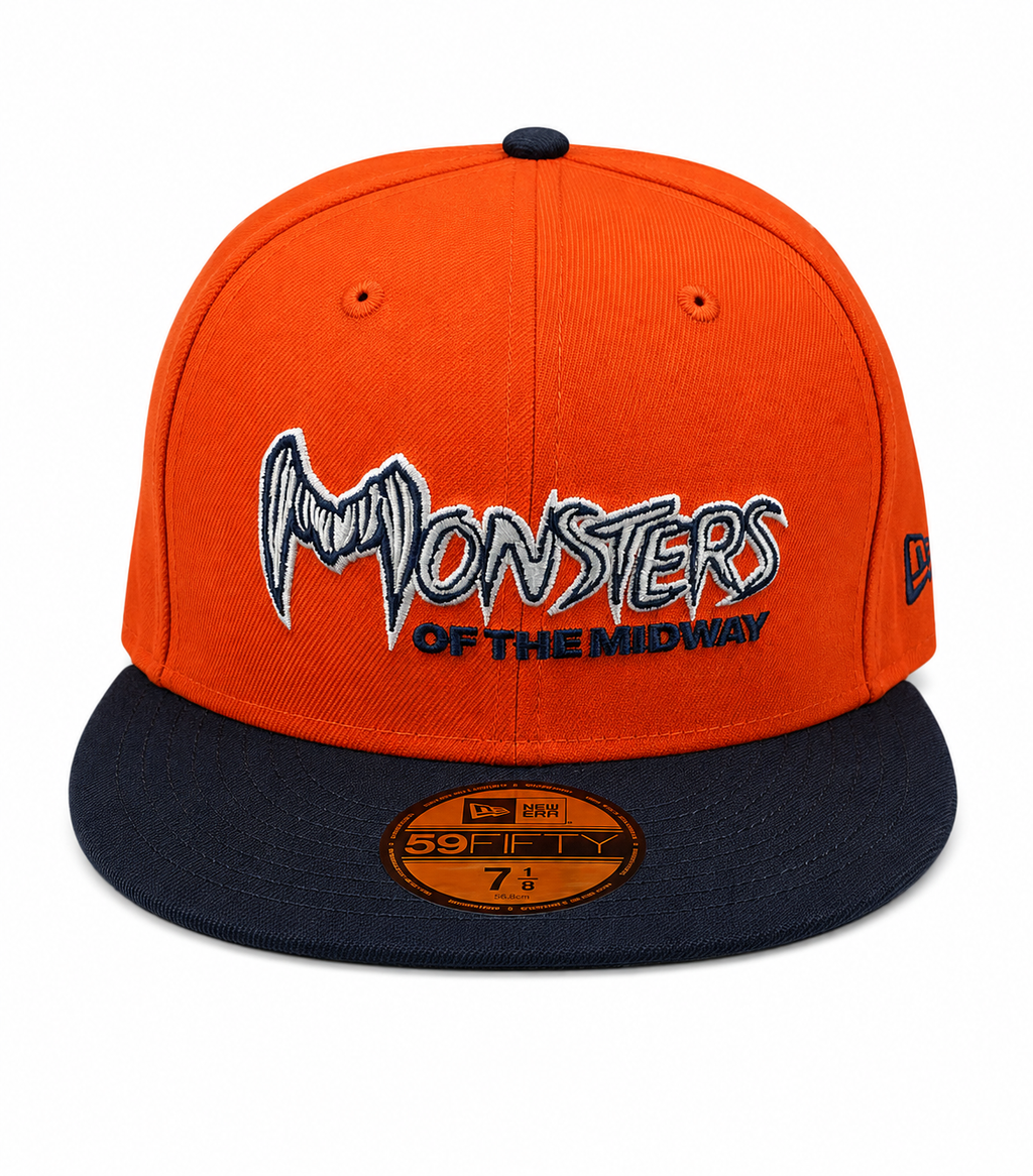 Chicago Bears New Era Gridiron Monsters 2 Tone Orange/Navy 59FIFTY Fitted Hat product image 2, provided for visual reference