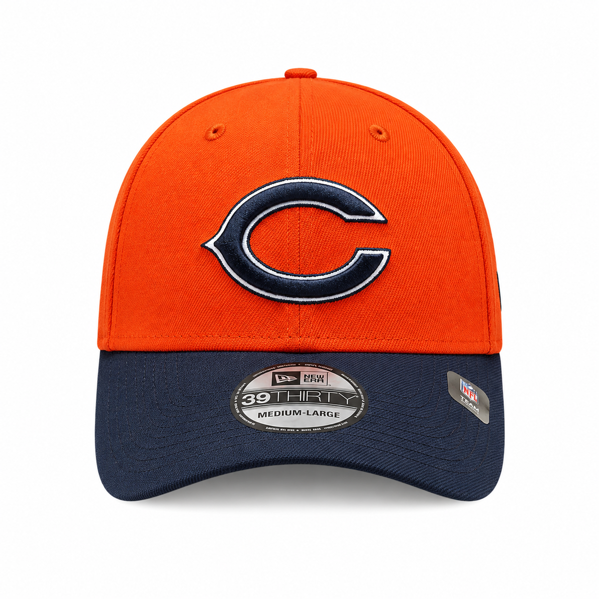 Chicago Bears New Era 2 Tone Orange/Navy Alternate 39THIRTY Flex Hat for Men product image 2, provided for visual reference