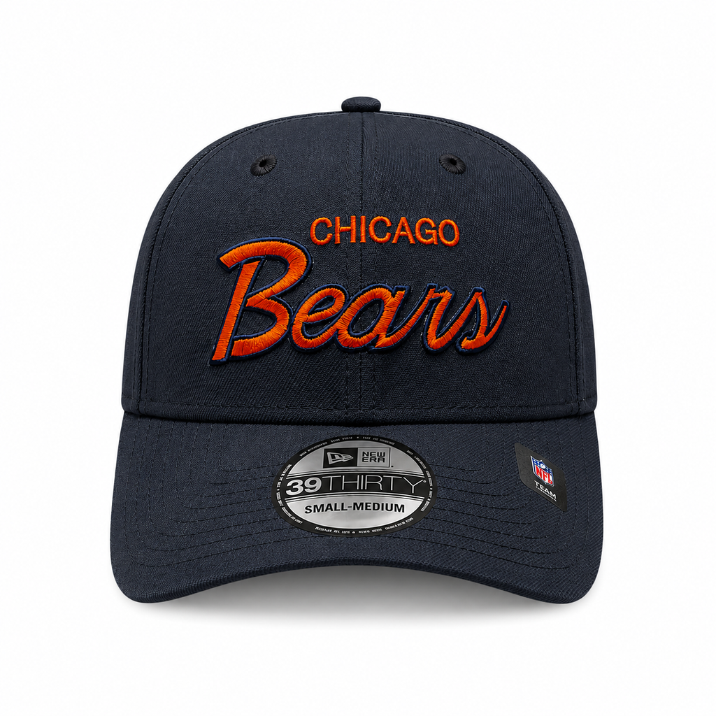 Chicago Bears New Era Griswold Deep Navy 39THIRTY Flex Hat product image 2, provided for visual reference and product detail