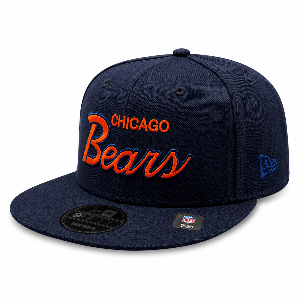 Chicago Bears New Era Griswold Deep Navy 9FIFTY Snapback Hat product image 1, provided for visual reference and product