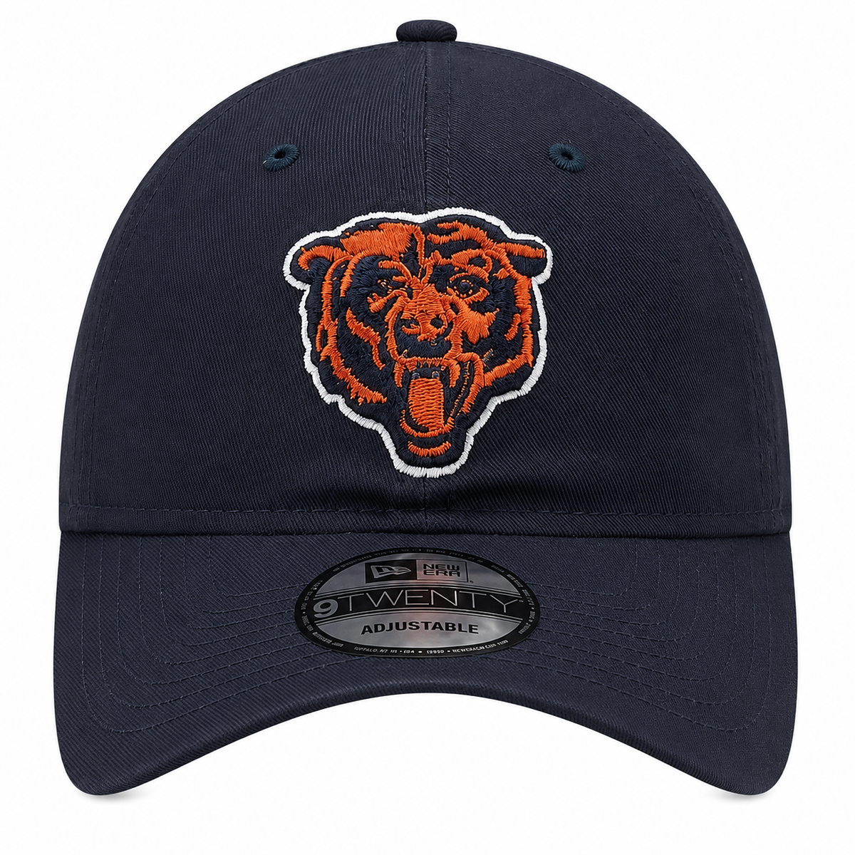 Chicago Bears New Era Primary Navy 9TWENTY Adjustable Hat product image 2, provided for visual reference and product detail