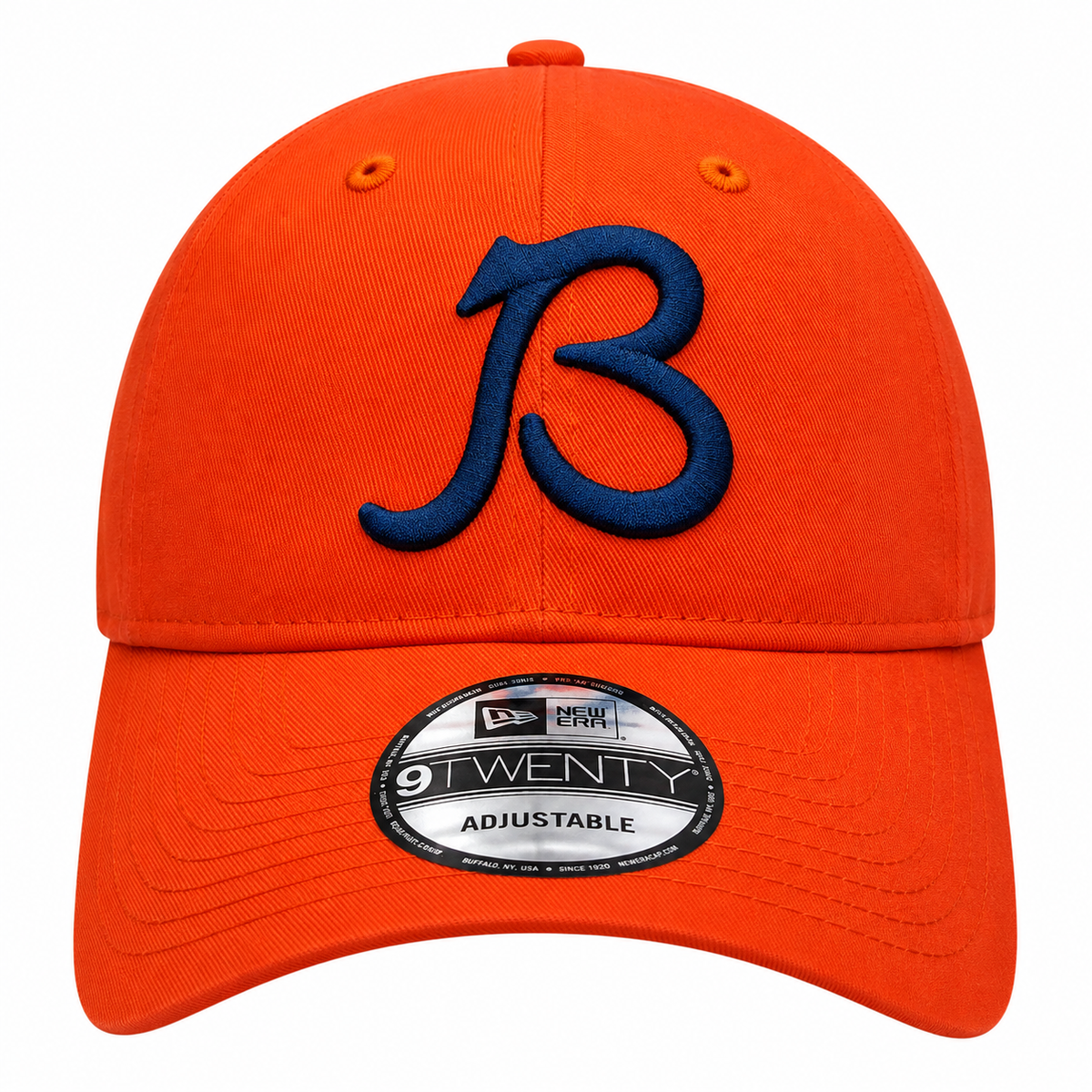 Chicago Bears New Era Orange B Gridiron 9TWENTY Adjustable Hat product image 2, provided for visual reference and product