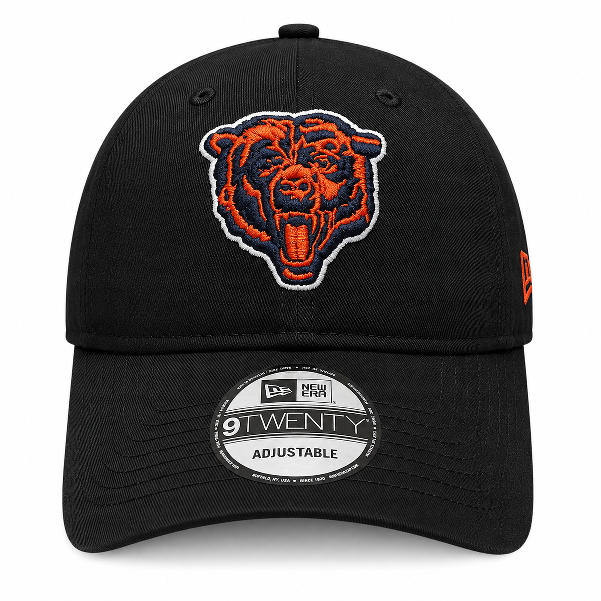 Chicago Bears New Era Black Primary Logo 9TWENTY Adjustable Hat product image 2, provided for visual reference and product