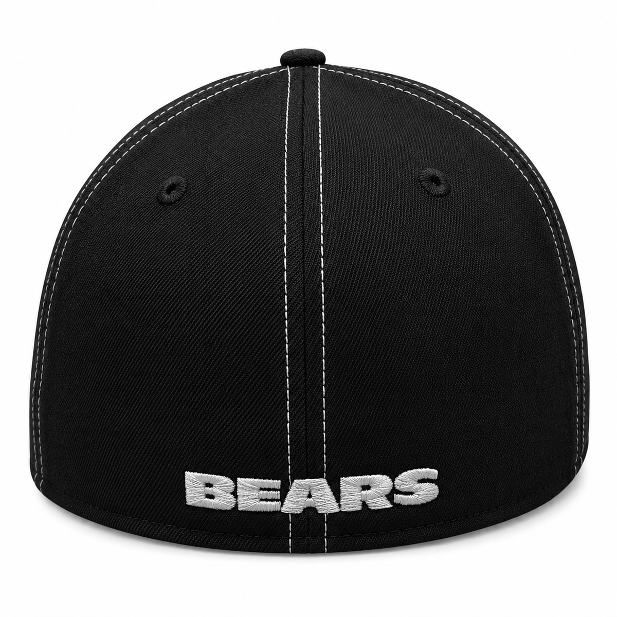 Chicago Bears New Era Black and White 39THIRTY Flex Hat product image 4, provided for visual reference and product detail