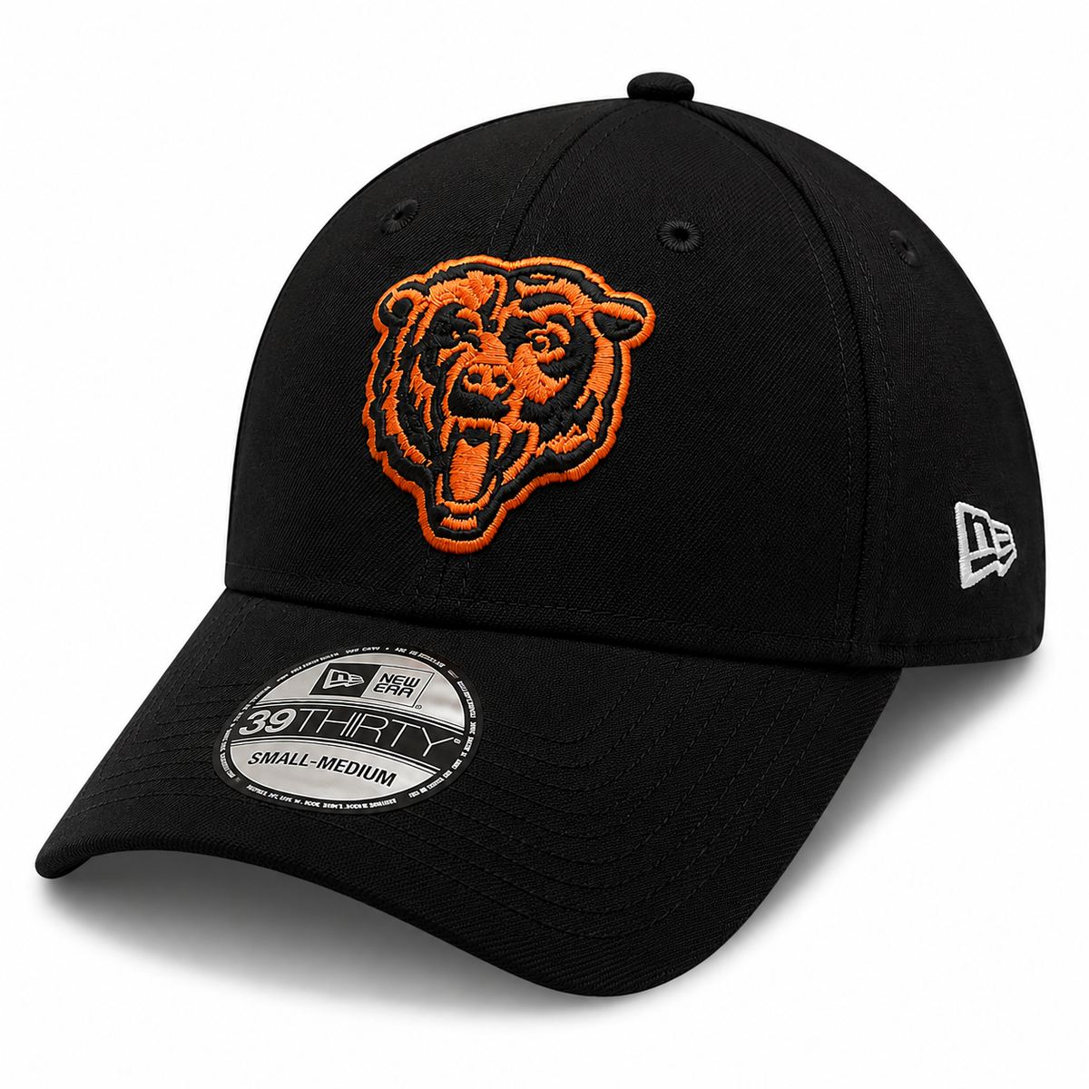 Chicago Bears New Era Black Neon Primary 39THIRTY Flex Hat product image 1, provided for visual reference and product detail