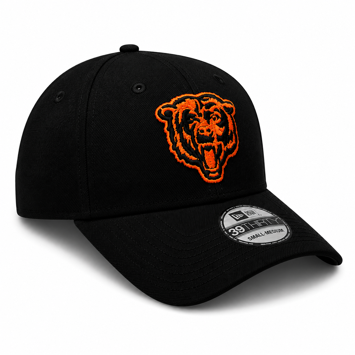 Chicago Bears New Era Black Neon Primary 39THIRTY Flex Hat product image 2, provided for visual reference and product detail