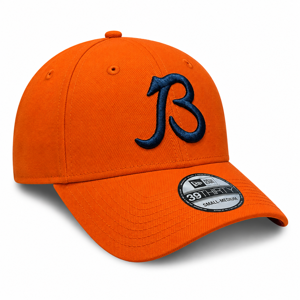 Chicago Bears New Era Orange B Gridiron 39THIRTY Flex Hat product image 3, provided for visual reference and product detail