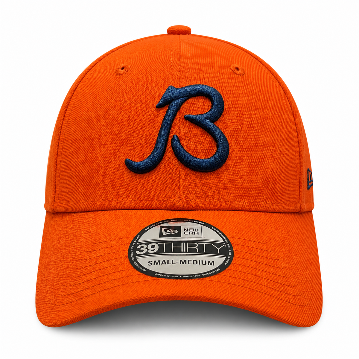 Chicago Bears New Era Orange B Gridiron 39THIRTY Flex Hat product image 2, provided for visual reference and product detail