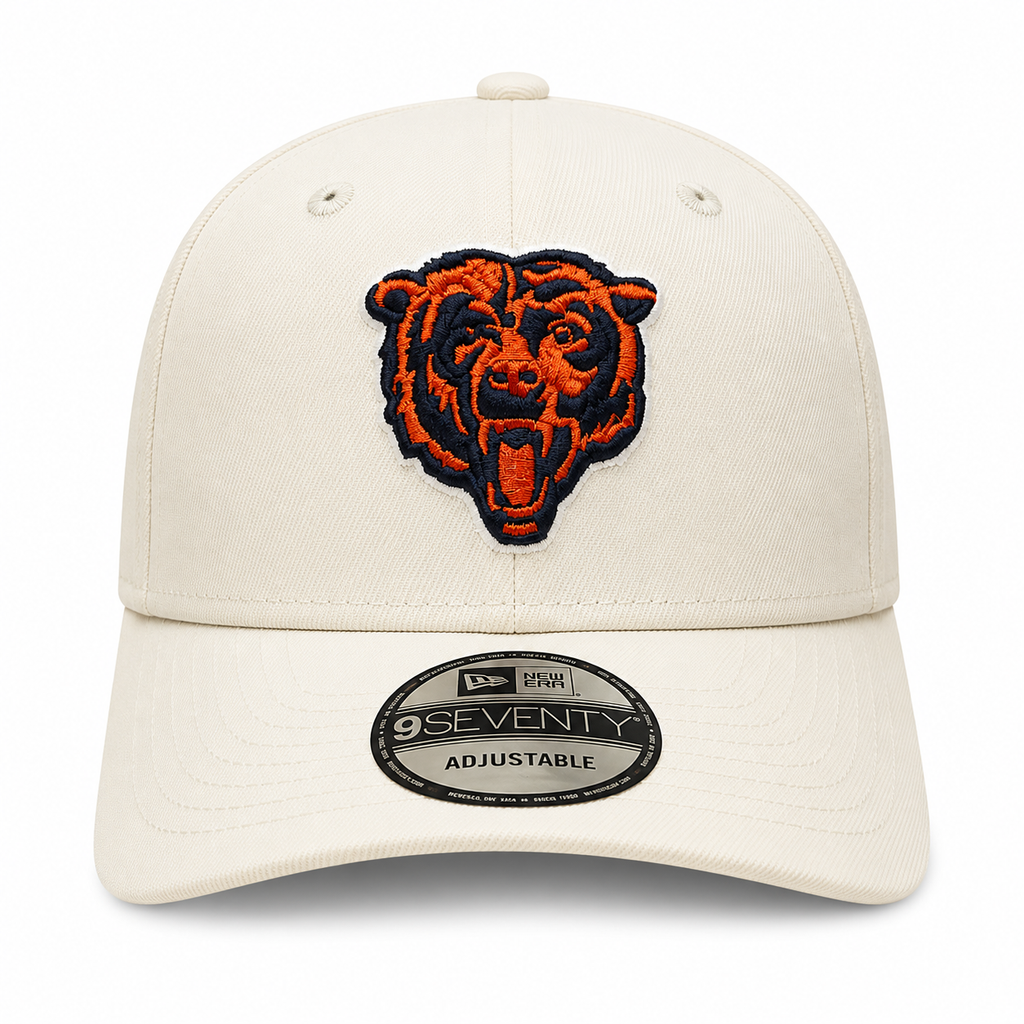Chicago Bears New Era Cream 9SEVENTY Trucker Adjustable Hat product image 2, provided for visual reference and product