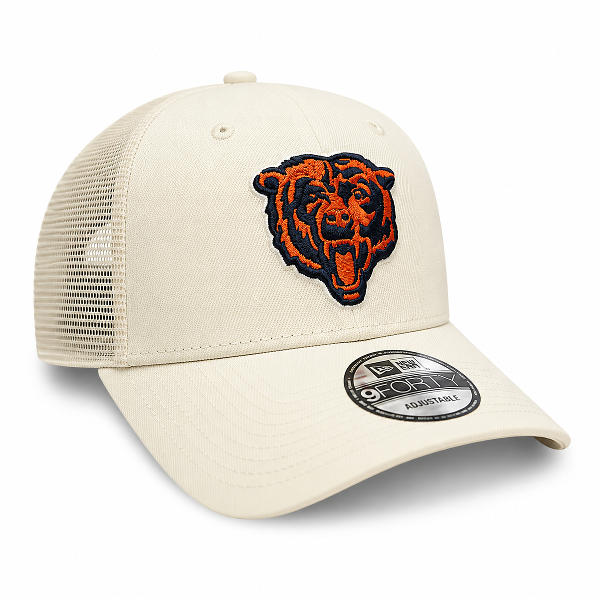 Chicago Bears New Era Cream 9SEVENTY Trucker Adjustable Hat product image 3, provided for visual reference and product