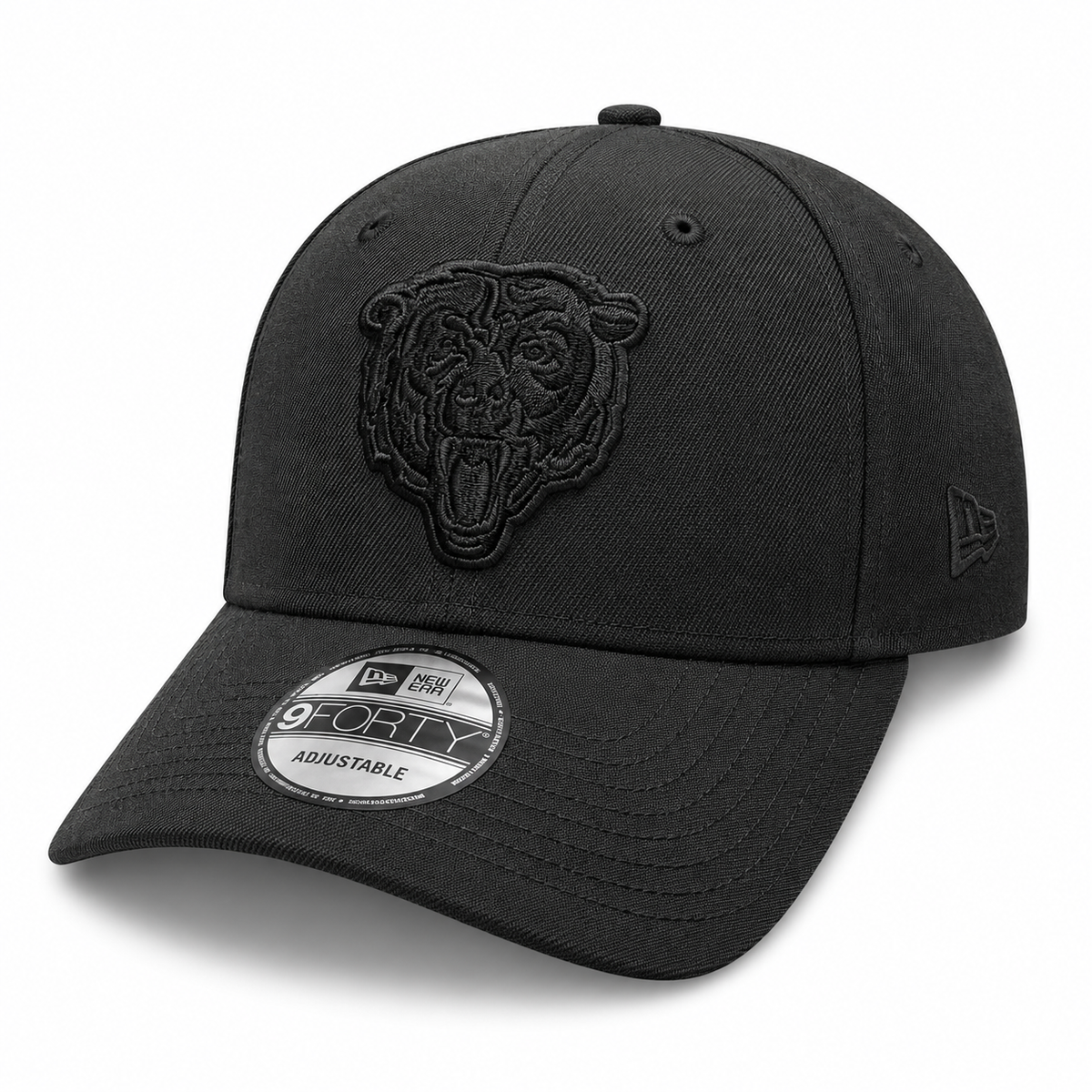 Chicago Bears New Era Tonal Black 9FORTY Adjustable Hat product image 3, provided for visual reference and product detail