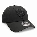 Chicago Bears New Era Tonal Black 9FORTY Adjustable Hat product image 1, provided for visual reference and product detail