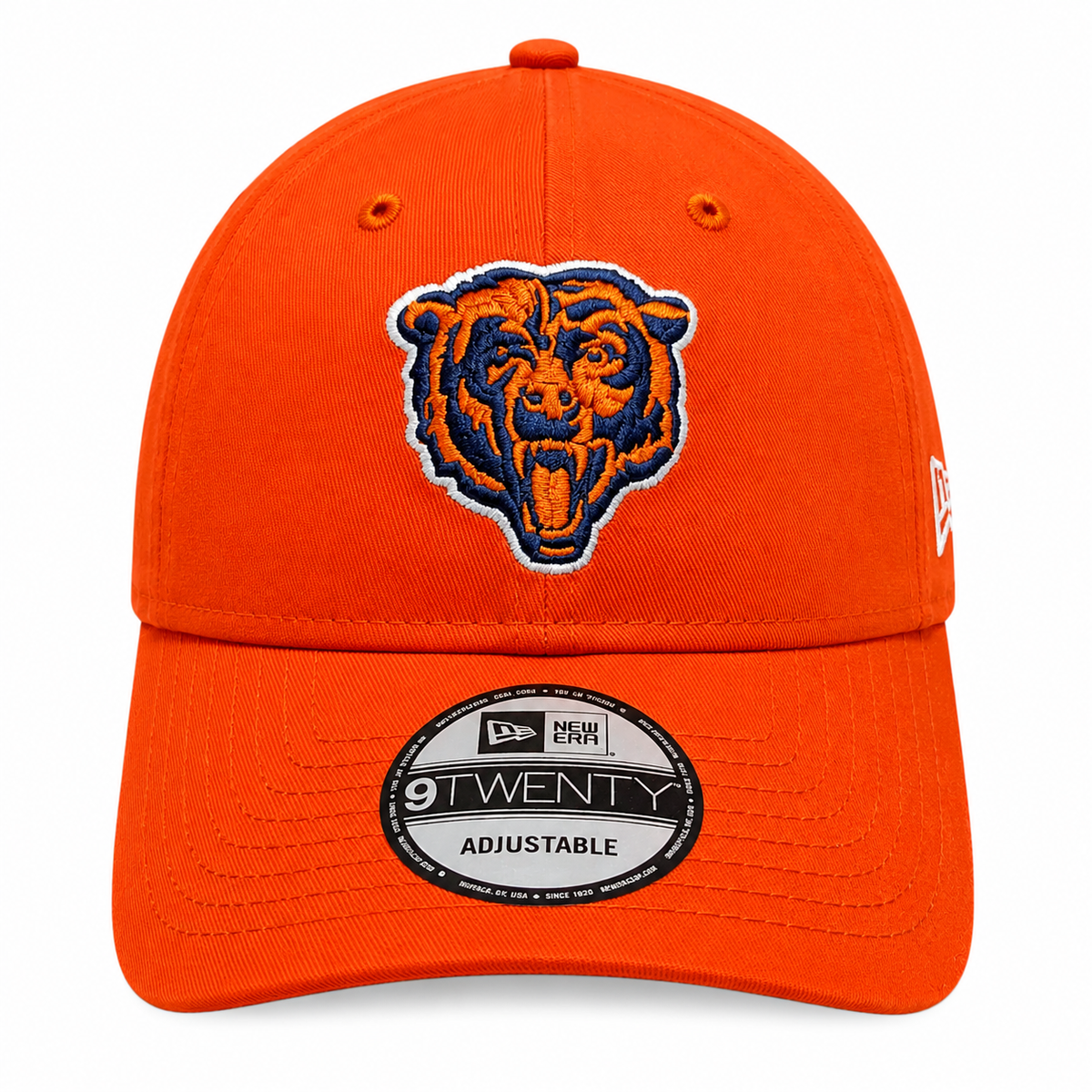Chicago Bears New Era Primary Orange 9TWENTY Adjustable Hat product image 2, provided for visual reference and product