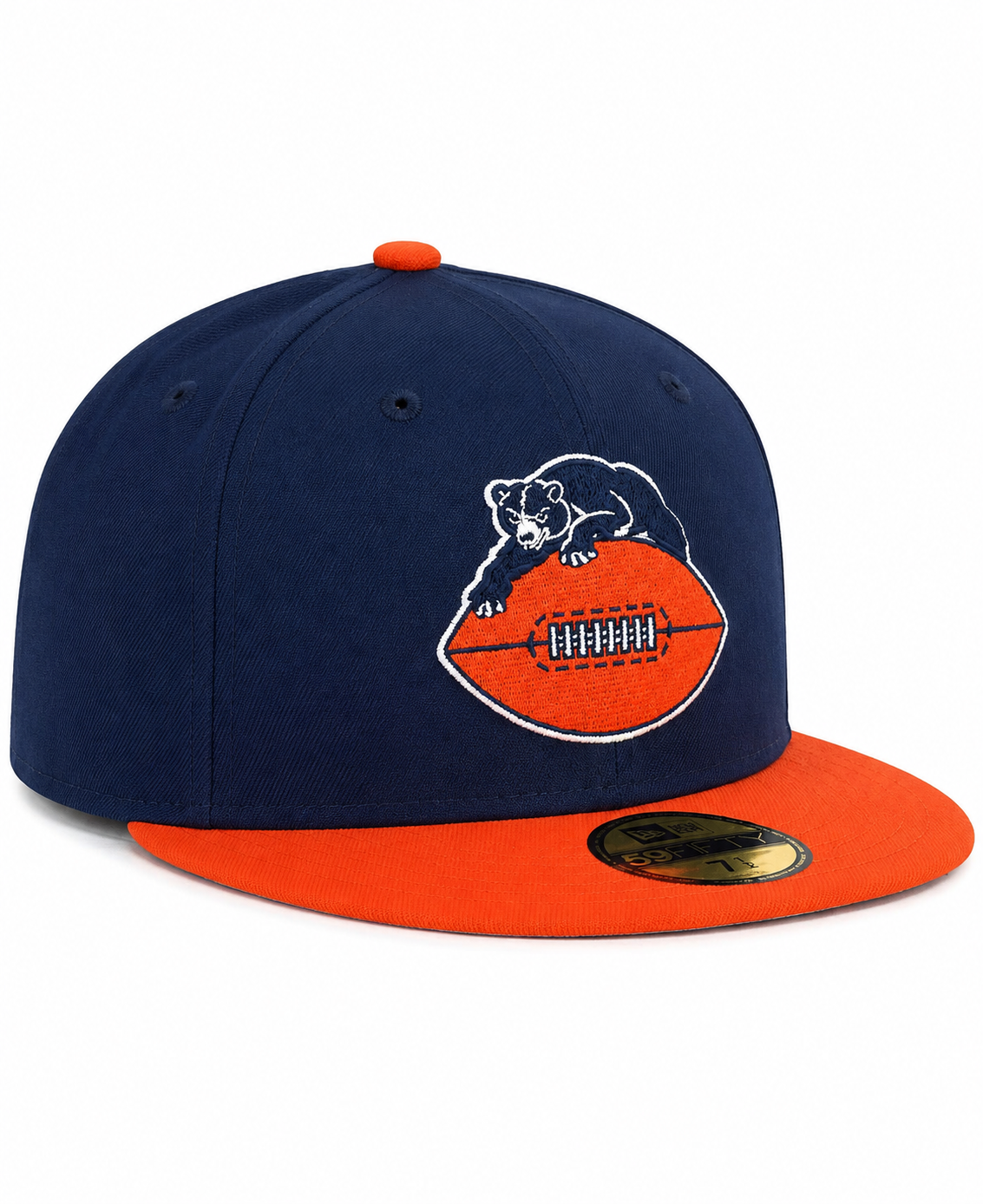 Chicago Bears Historic 2 Tone Navy/Orange New Era 59FIFTY Fitted Hat product image 3, provided for visual reference and