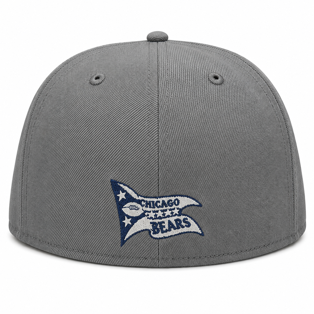 Chicago Bears "B" Logo Traditions Storm Gray New Era 59FIFTY Fitted Hat product image 7, provided for visual reference and