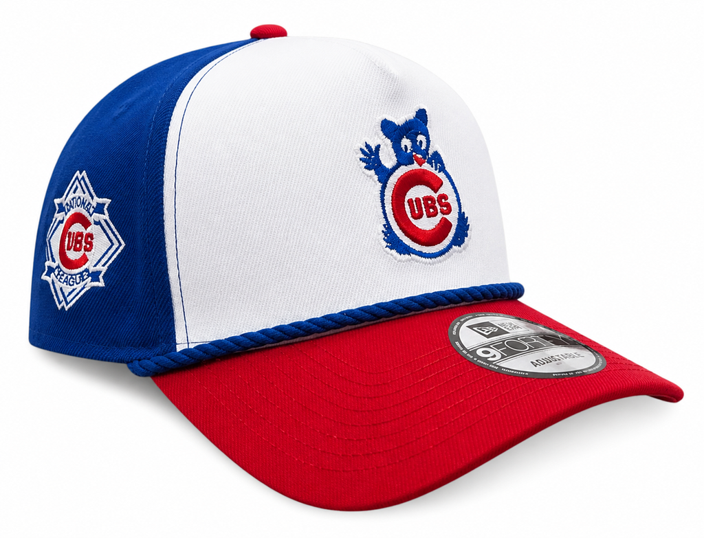 Chicago Cubs New Era Blue A-Frame 150th Anniversary Rope Waving Bear 9FIFTY Snapback Hat product image 1, provided for