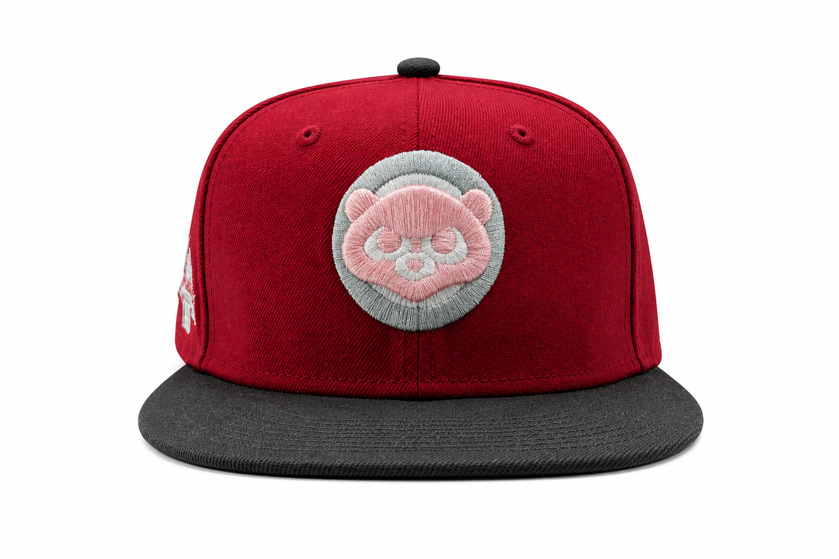 Chicago Cubs New Era 2 Tone Rock Pack Pearl Jam Ten Inspired Pearl Jam 1990 ASG Pinot/Red/Pewter 59FIFTY Fitted Hat for Men