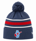 Chicago Cubs New Era Navy 2nd Alternate Guitar Bear Cuffed Knit Hat with Pom product image 1, provided for visual reference