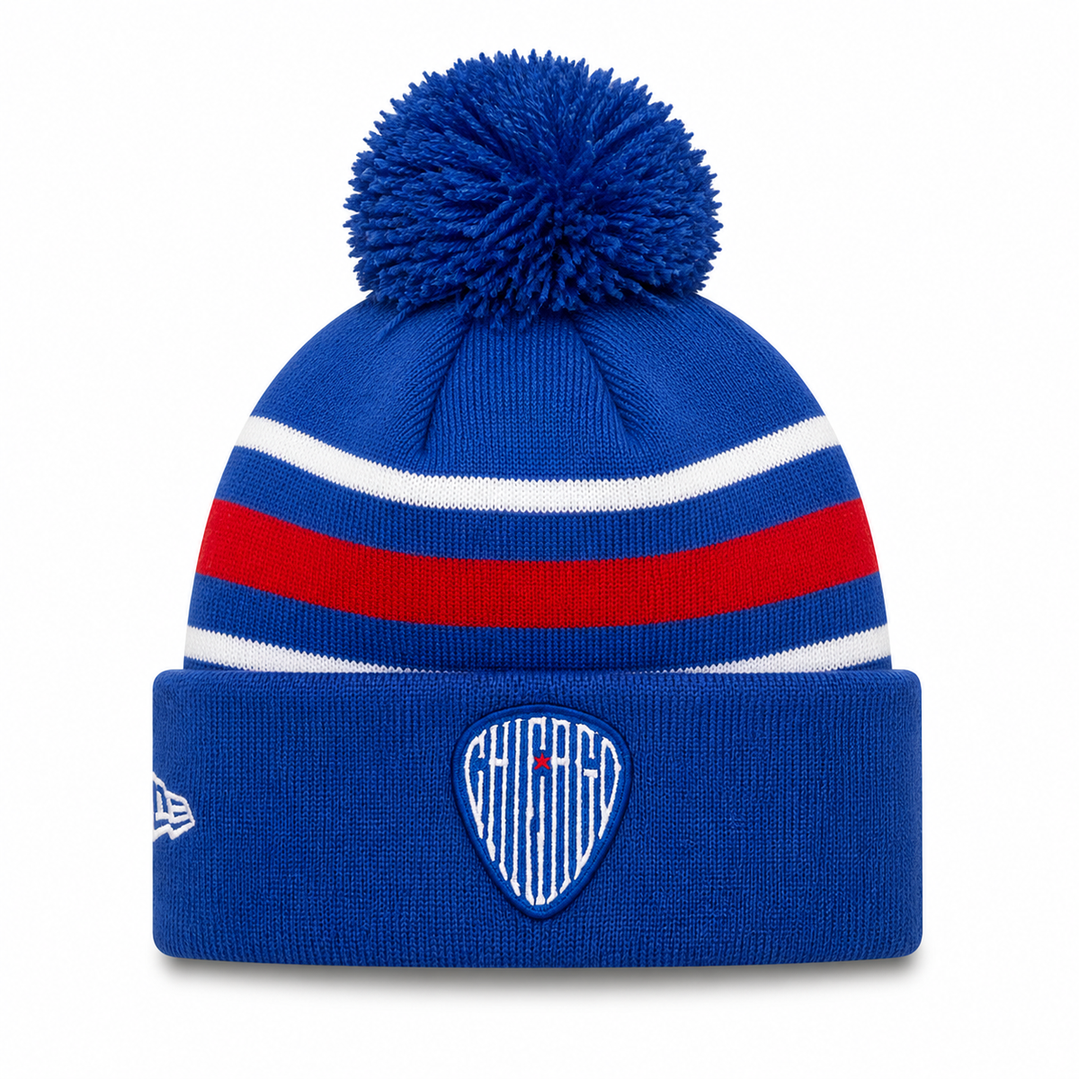 Chicago Cubs New Era Royal 2nd Alternate Cuffed Knit Hat with Pom product image 2, provided for visual reference and product