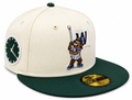 Chicago Cubs New Era Clark the Bear W Flag Chrome/Forest Green 59FIFTY Fitted Hat product image 1, provided for visual