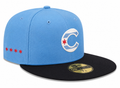 Chicago Cubs New Era Blue/Black Clobberin' Time 59FIFTY Fitted Hat product image 1, provided for visual reference and