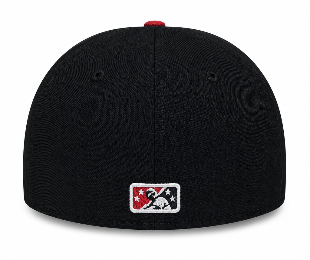 Iowa Cubs New Era MILB 2 Tone Black/Red 59FIFTY Fitted Hat product image 4, provided for visual reference and product detail