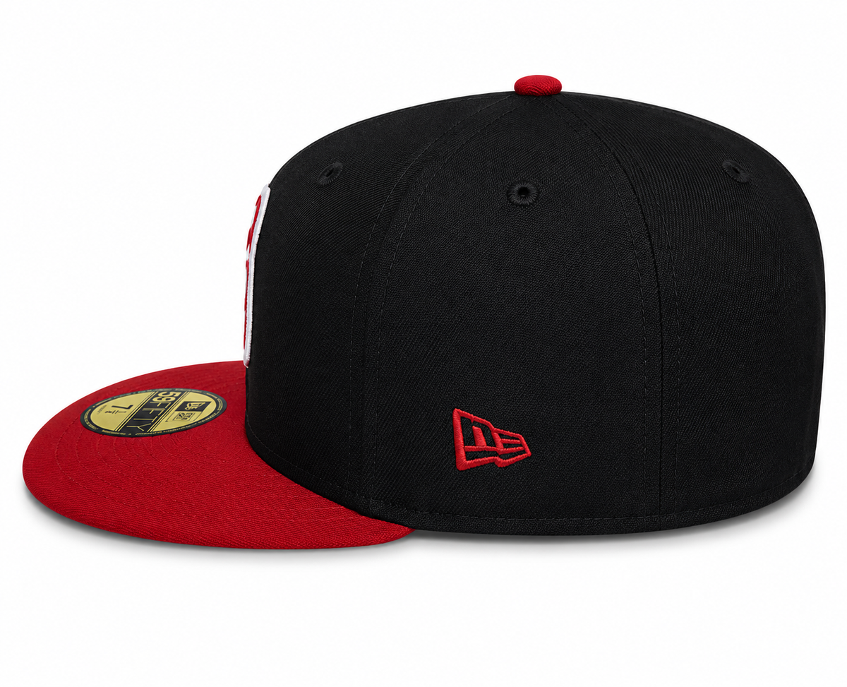 Iowa Cubs New Era MILB 2 Tone Black/Red 59FIFTY Fitted Hat product image 6, provided for visual reference and product detail