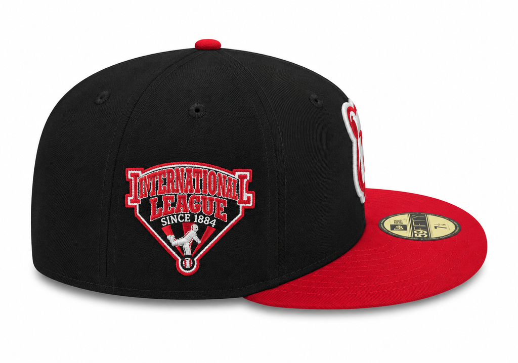 Iowa Cubs New Era MILB 2 Tone Black/Red 59FIFTY Fitted Hat product image 5, provided for visual reference and product detail