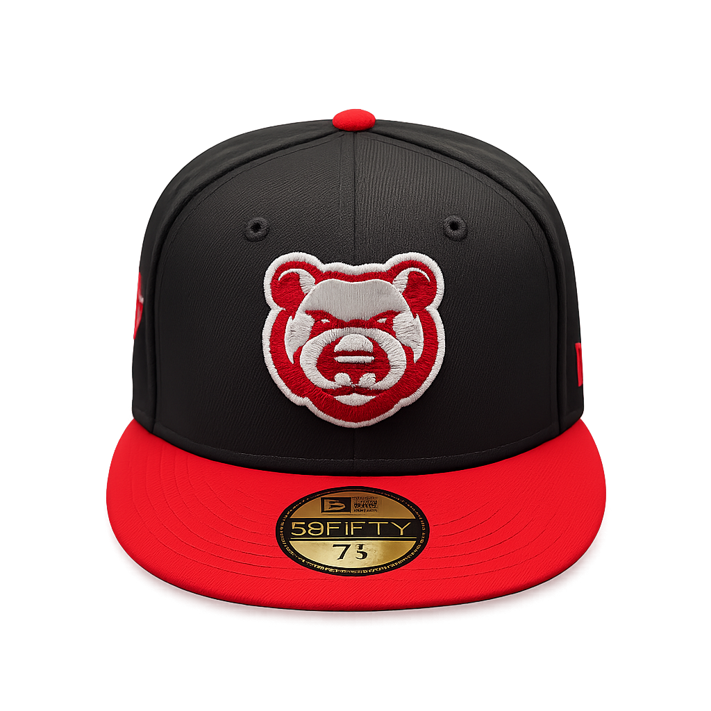 Iowa Cubs New Era MILB 2 Tone Black/Red 59FIFTY Fitted Hat product image 2, provided for visual reference and product detail