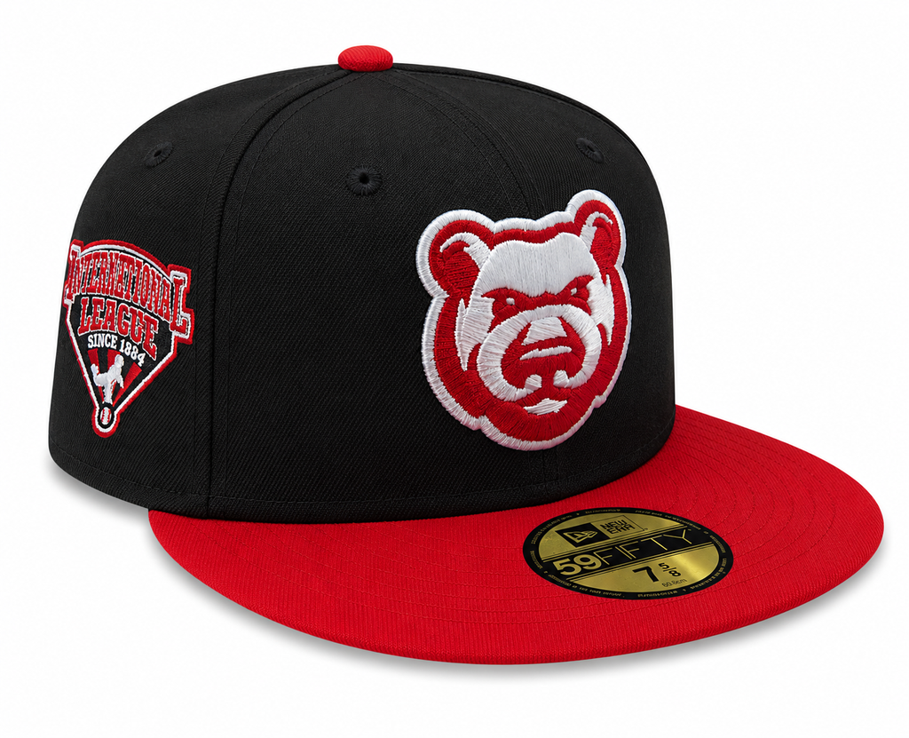 Iowa Cubs New Era MILB 2 Tone Black/Red 59FIFTY Fitted Hat product image 1, provided for visual reference and product detail