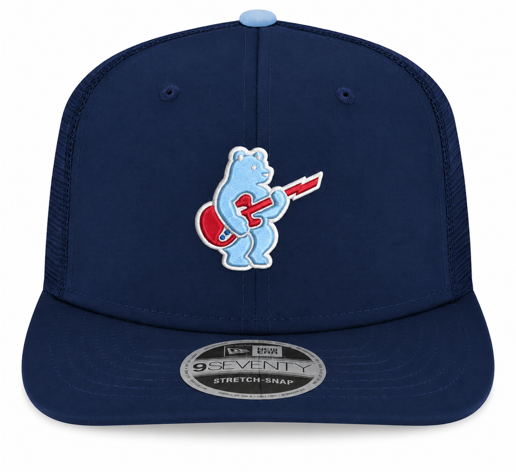 Chicago Cubs New Era Sky Guitar Bear Navy Alternate 2 9SEVENTY Trucker Hat product image 2, provided for visual reference