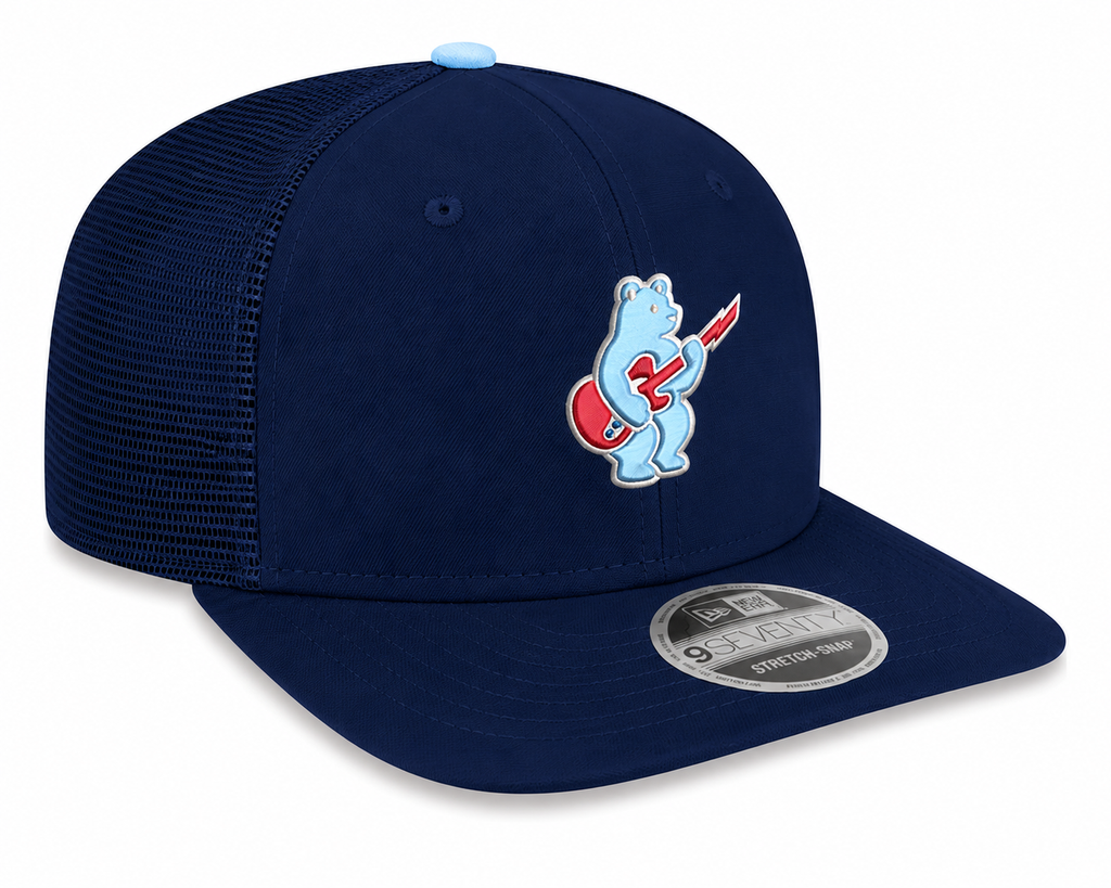 Chicago Cubs New Era Sky Guitar Bear Navy Alternate 2 9SEVENTY Trucker Hat product image 3, provided for visual reference