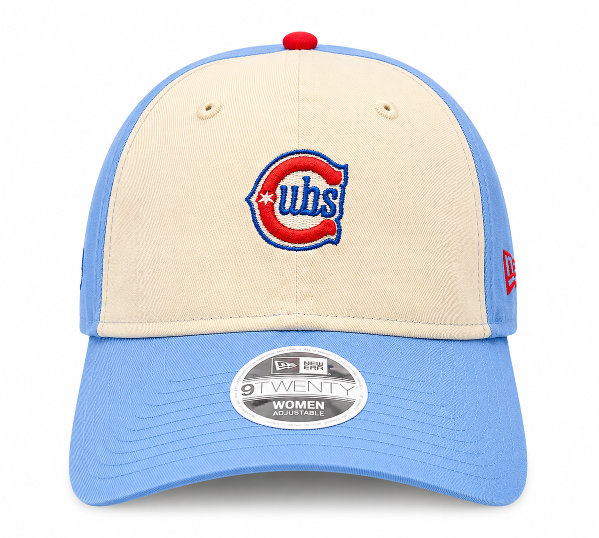 Chicago Cubs 2nd Alternate Micro Baby Blue New Era 9TWENTY Adjustable Hat for Women product image 2, provided for visual