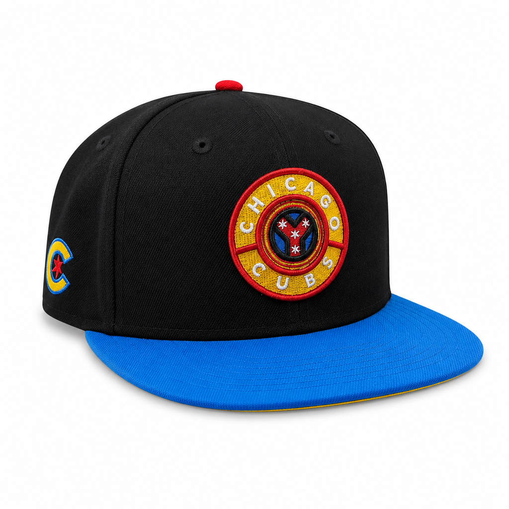Chicago Cubs Black/Blue Reef/Gold City Connect 59FIFTY Fitted Hat product image 3, provided for visual reference and product