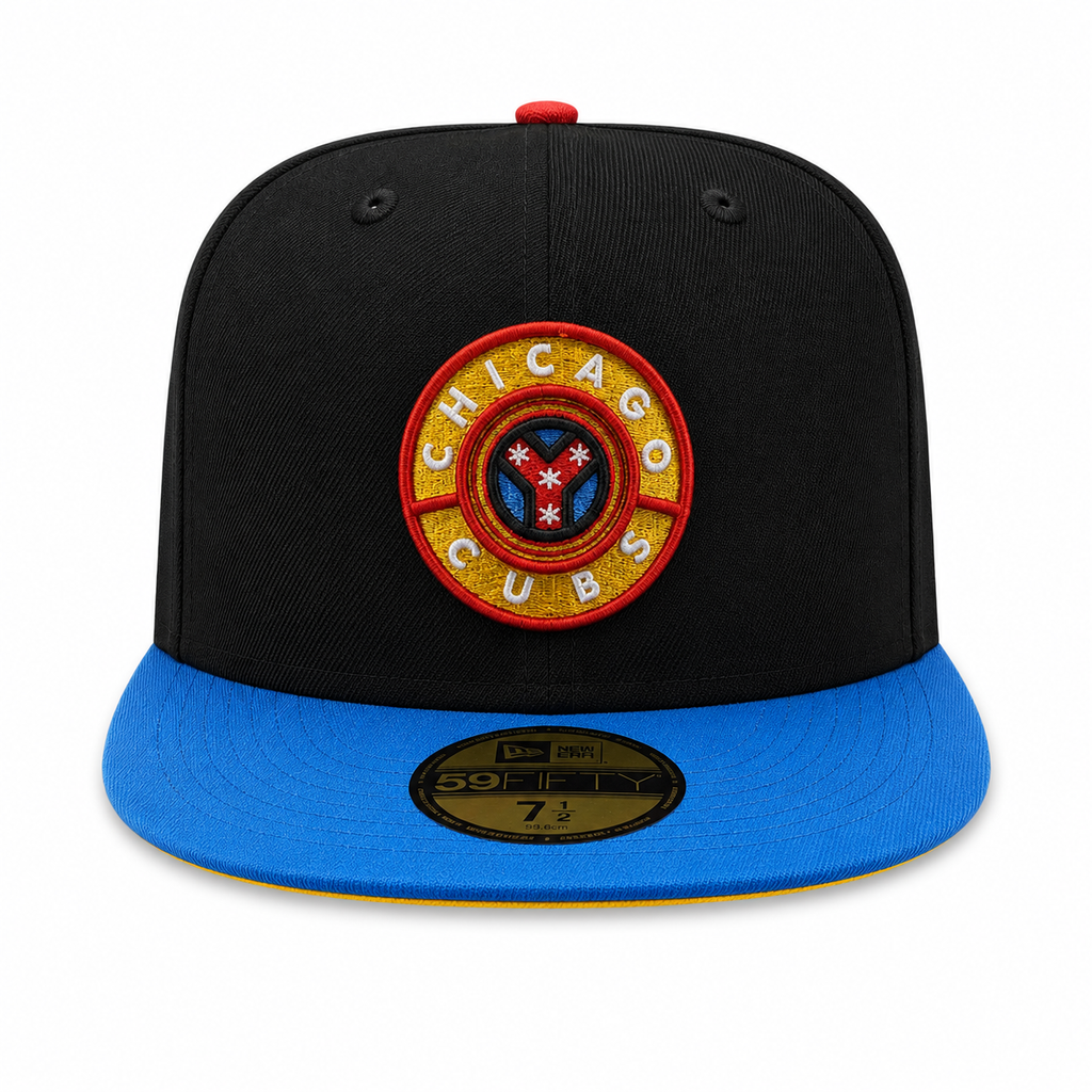 Chicago Cubs Black/Blue Reef/Gold City Connect 59FIFTY Fitted Hat product image 2, provided for visual reference and product
