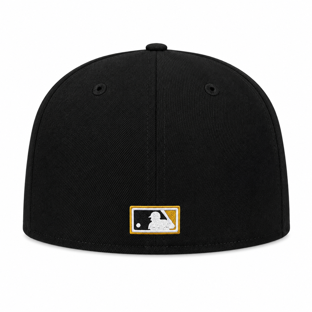 Chicago Cubs New Era Day Black/Gold 59FIFTY Fitted Hat product image 6, provided for visual reference and product detail