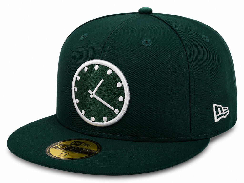 Chicago Cubs New Era 1:20 Clock Forest Green 59FIFTY Fitted Hat product image 3, provided for visual reference and product