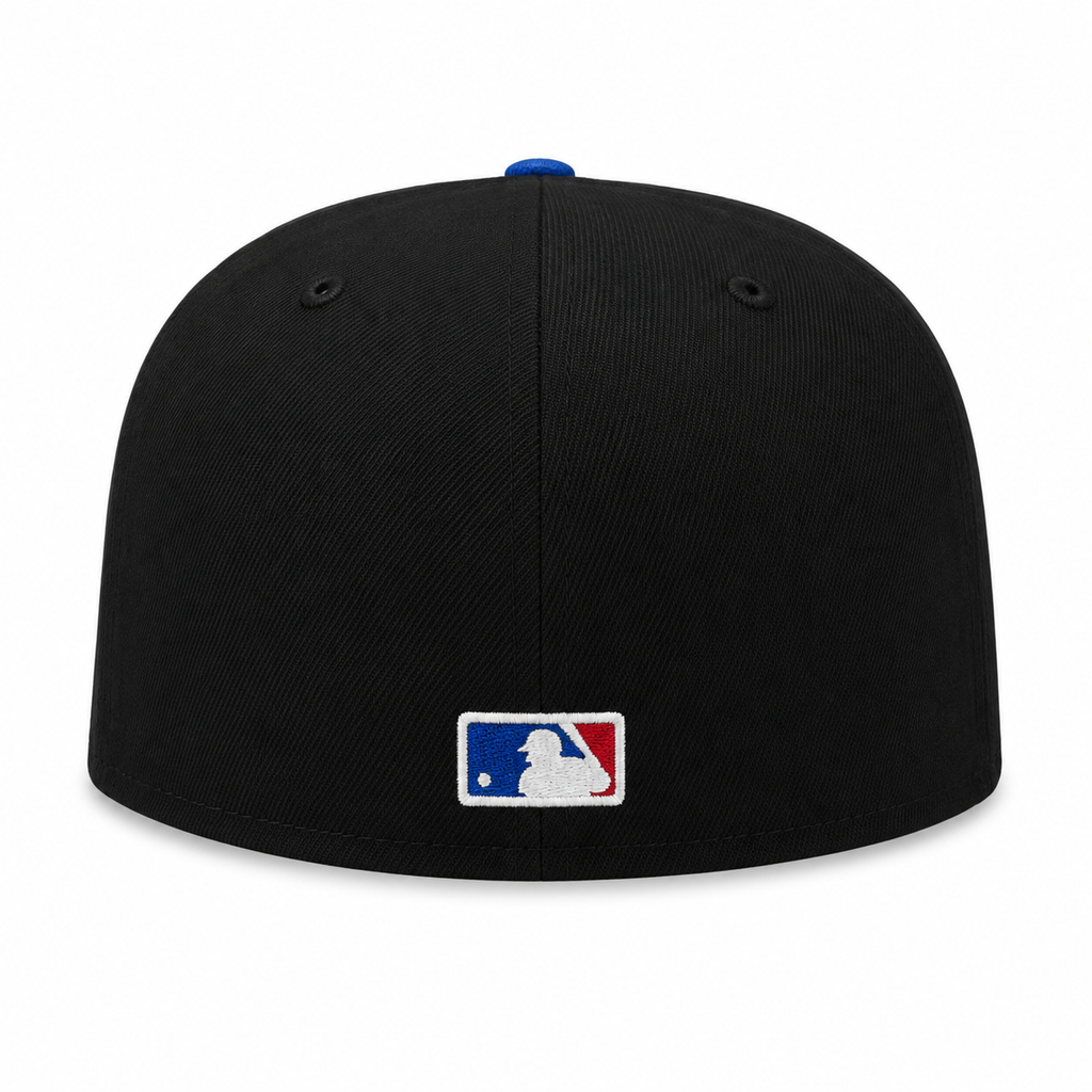 Chicago Cubs New Era Black/Royal Script 59FIFTY Fitted Hat product image 4, provided for visual reference and product detail