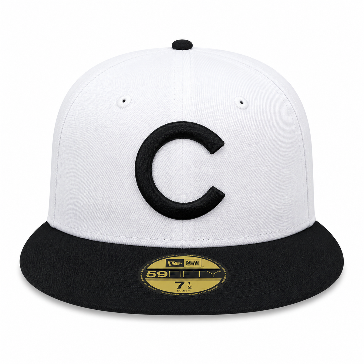 Chicago Cubs Cooperstown Collection 1908 Home New Era Classics White/Black 59FIFTY Fitted Hat product image 2, provided for