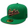 Chicago Cubs New Era Kelly Green/ Orange 59FIFTY Lucky Fitted Hat product image 1, provided for visual reference and product