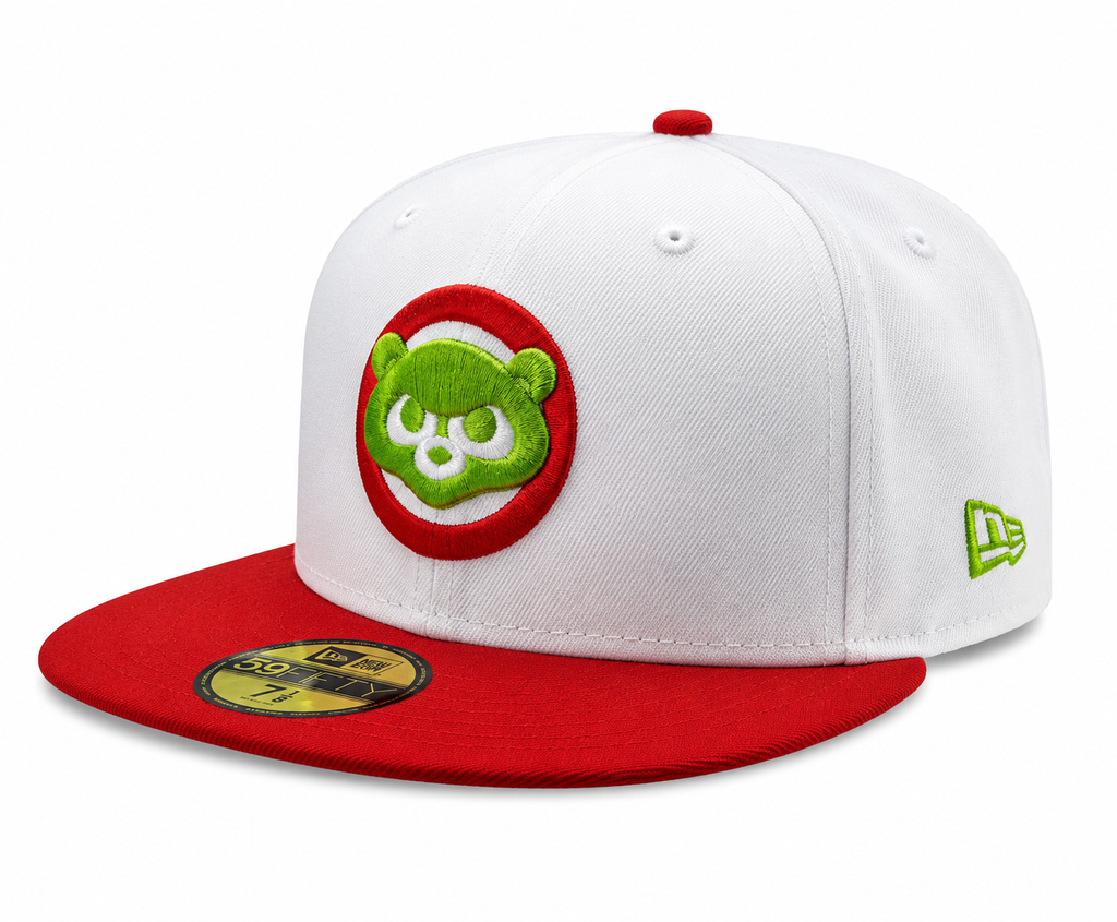 Chicago Cubs New Era 1990 All Star Game Pizza Pack White/Scarlet/Lime 59FIFTY Fitted Hat product image 3, provided for