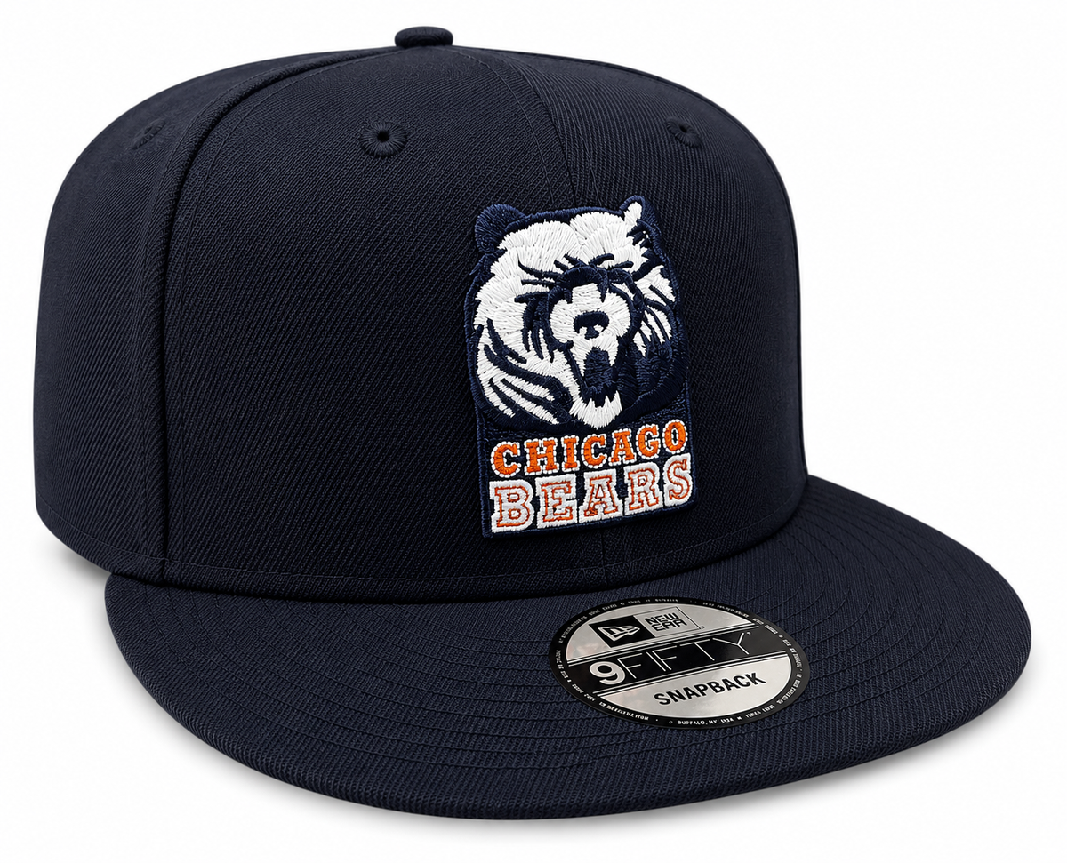 Chicago Bears New Era Gridiron Classics 1990 Navy 9FIFTY Adjustable Snapback Hat product image 3, provided for visual