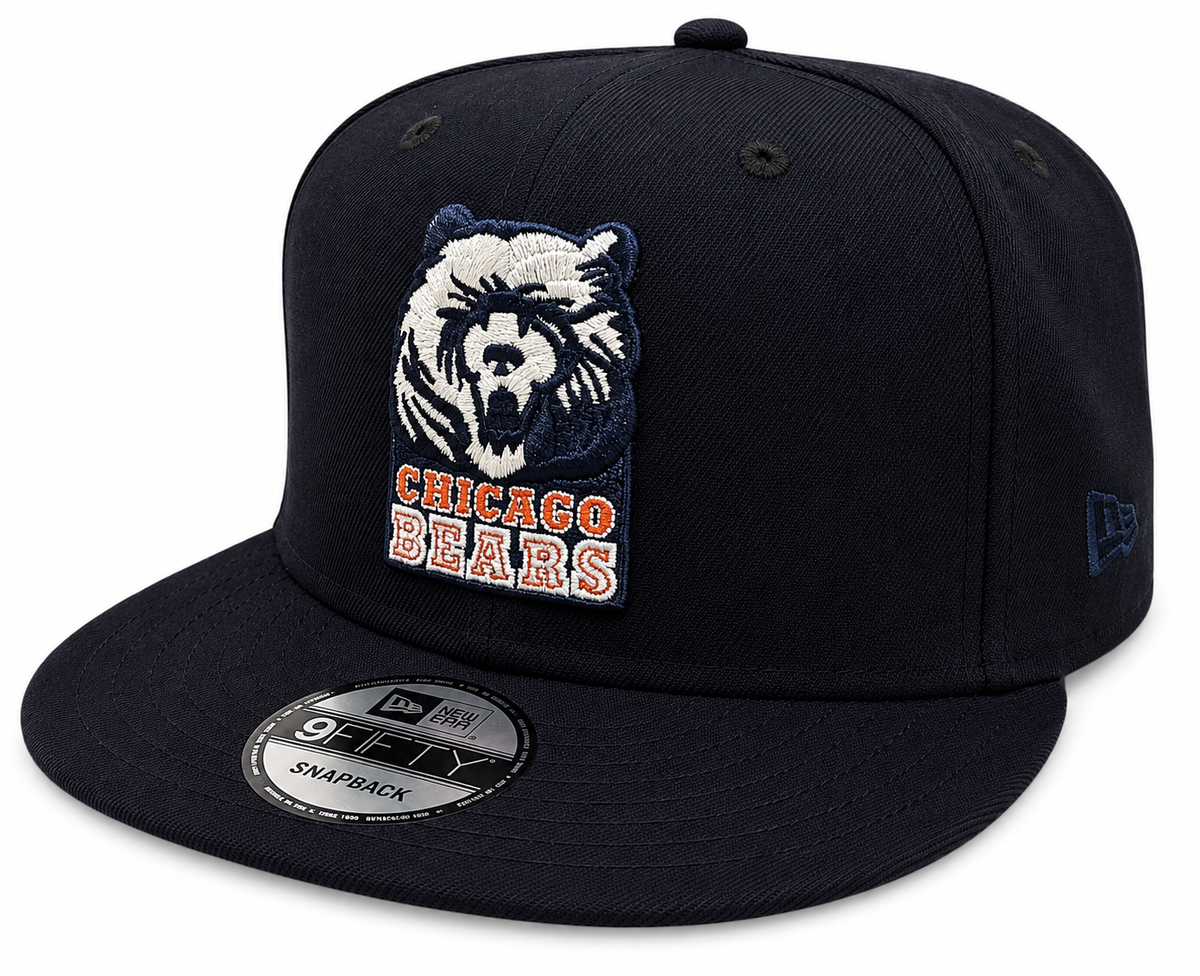 Chicago Bears New Era Gridiron Classics 1990 Navy 9FIFTY Adjustable Snapback Hat product image 1, provided for visual