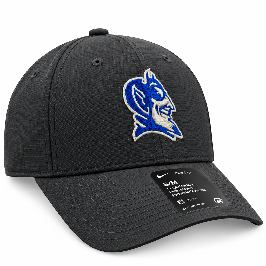 Duke Blue Devils Nike Anthracite Dri-Fit Club Hat product image 3, provided for visual reference and product detail review