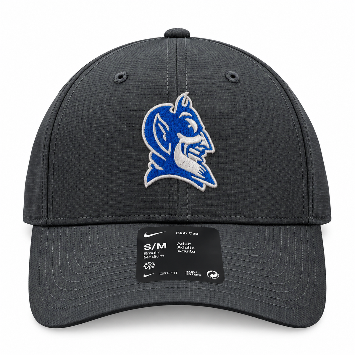Duke Blue Devils Nike Anthracite Dri-Fit Club Hat product image 2, provided for visual reference and product detail review